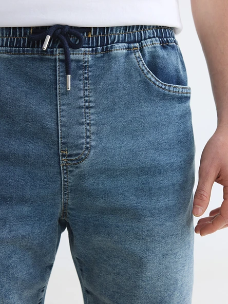 LCW Jeans İndigo Regular Fit Erkek Jean Şort - Resim 5
