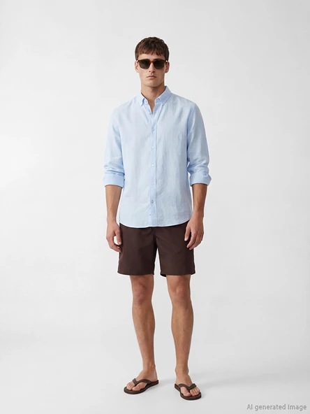 LCW SWIMWEAR Kahverengi Kısa Boy Erkek Deniz Şortu ürün görseli 1