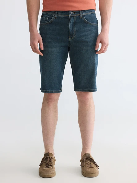 LCW Jeans Yeşil Regular Fit Erkek Jean Şort - Resim 3