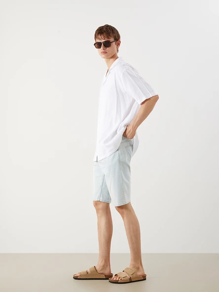 LCW Jeans İndigo Süper Skinny Fit Erkek Jean Şort ürün görseli 1