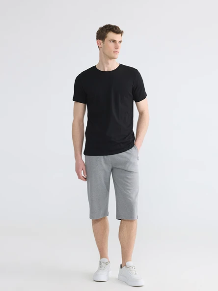 LCWAIKIKI Classic Gri Regular Fit Erkek Şort ürün görseli 1