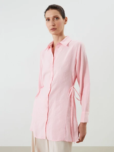 LCWAIKIKI Classic Pembe Modal Karışımlı Kadın Gömlek Tunik ürün görseli 1