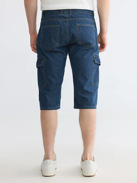 LCW Jeans İndigo Regular Fit Erkek Jean Şort - Resim 6