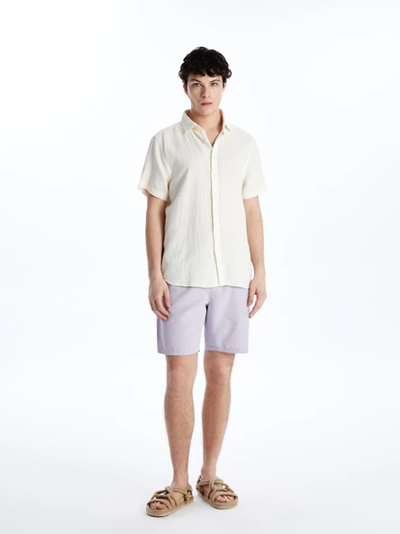 LCWAIKIKI Classic Lila Kısa Boy Basic Erkek Deniz Şortu ürün görseli 1