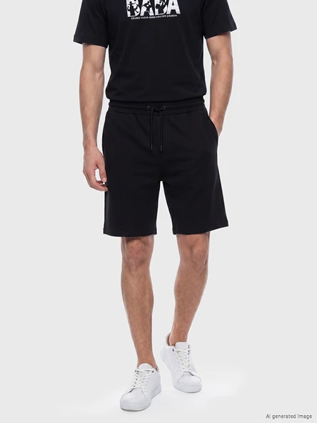 LCWAIKIKI Classic Siyah Regular Fit Erkek Şort ürün görseli 1