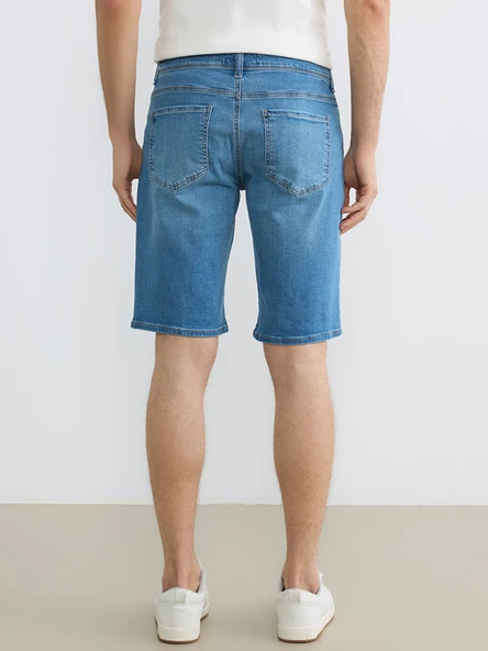 LCW Jeans İndigo Regular Fit Erkek Jean Şort - Resim 4