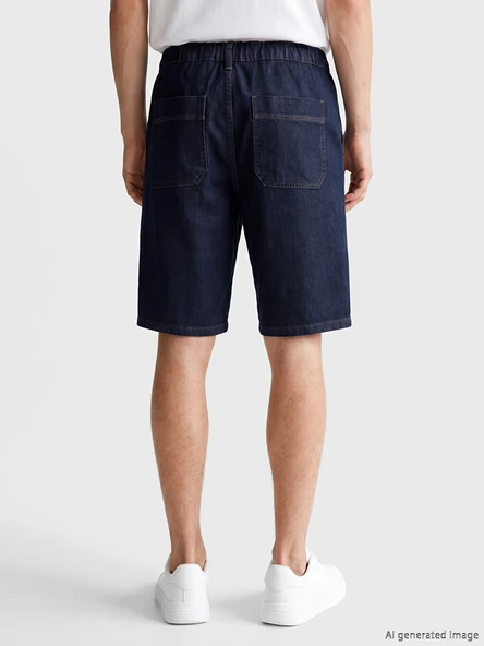 LCW Jeans İndigo Regular Fit Erkek Jean Şort - Resim 4