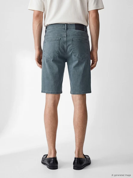 LCW Jeans Gri Regular Fit Erkek Jean Şort - Resim 4