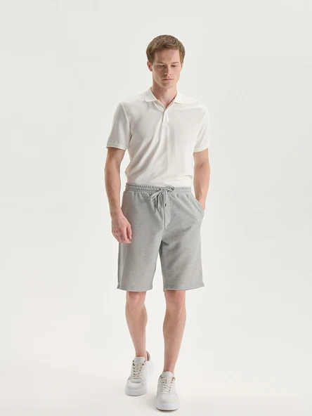 LCW Vision Gri Slim Fit Erkek Şort ürün görseli 1