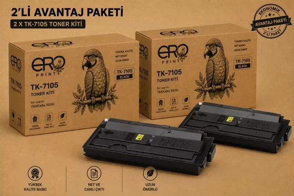 Kyocera Taskalfa 3010 Muadil Toner - 2'li Avantaj Paket ürün görseli 1