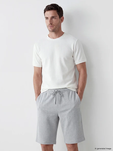 LCWAIKIKI Classic Gri Regular Fit Erkek Şort ürün görseli 1