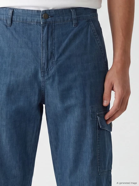 LCW Jeans Yeşil Regular Fit Erkek Jean Şort - Resim 3