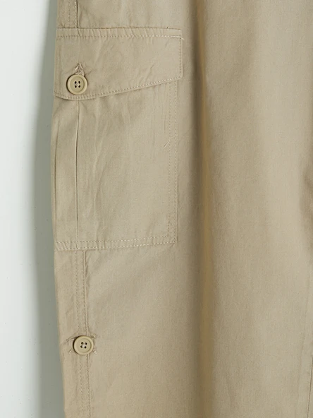LCWAIKIKI Classic Bej Regular Fit Erkek Kargo Şort - Resim 8