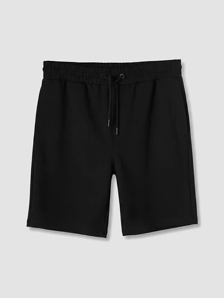 LCWAIKIKI Classic Siyah Regular Fit Erkek Şort - Resim 5