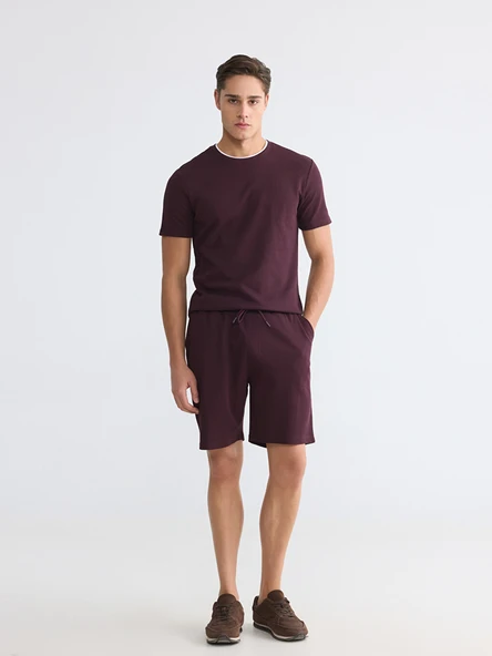 LCWAIKIKI Classic Mürdüm Regular Fit Erkek Şort ürün görseli 1