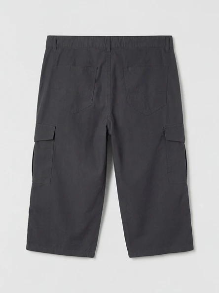 LCWAIKIKI Classic Antrasit Regular Fit Erkek Kargo Şort - Resim 4