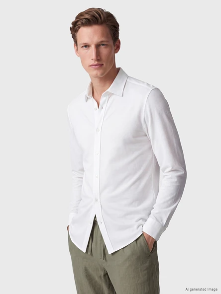 LCW Vision Ekru Regular Fit Erkek Gömlek ürün görseli 1