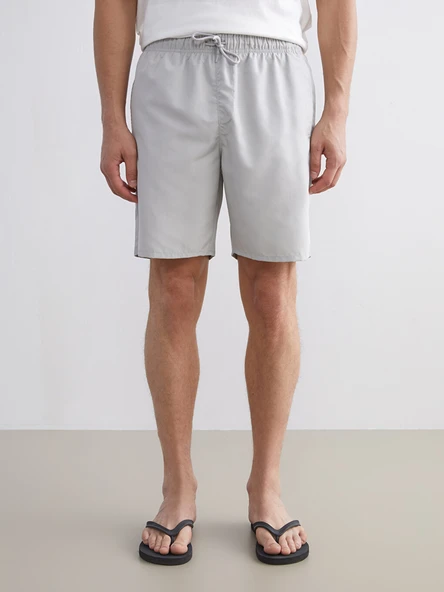 LCW SWIMWEAR Gri Kısa Boy Basic Erkek Deniz Şortu - Resim 2