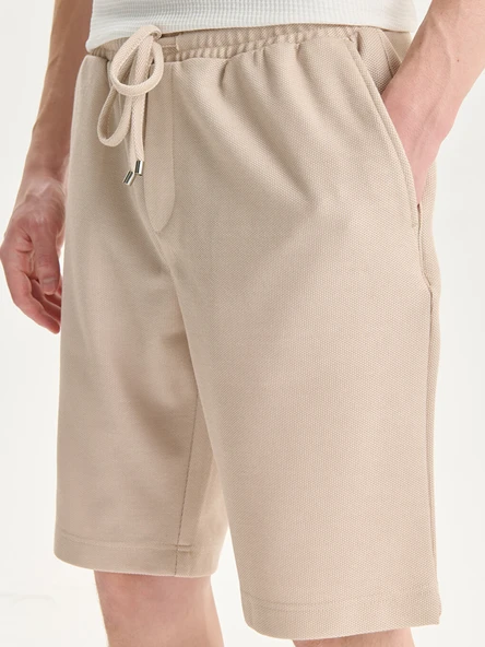 LCW Vision Bej Slim Fit Erkek Şort - Resim 3