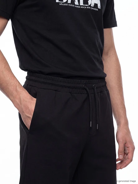 LCWAIKIKI Classic Siyah Regular Fit Erkek Şort - Resim 3