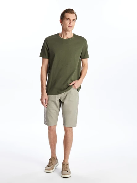LCWAIKIKI Classic Bej Slim Fit Erkek Şort ürün görseli 1