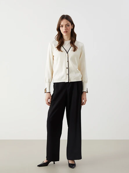 LCW Modest Siyah Loose Fit Geniş Paça Kadın Pantolon ürün görseli 1