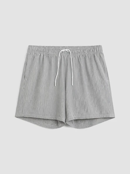 LCW SWIMWEAR Siyah Kısa Boy Çizgili Erkek Deniz Şortu ürün görseli 1