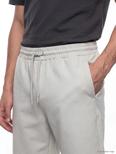 LCWAIKIKI Classic Gri Regular Fit Erkek Şort - Resim 3