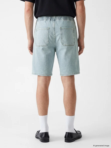 LCW Jeans İndigo Regular Fit Erkek Jean Şort - Resim 4