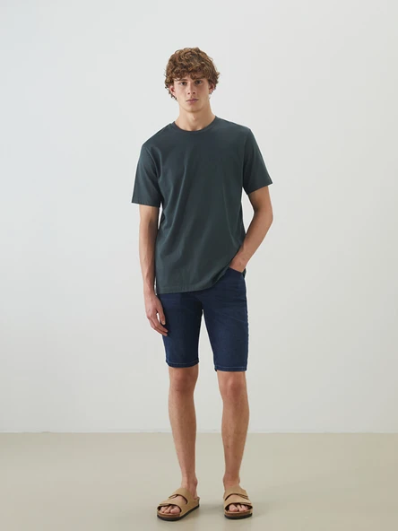 LCW Jeans İndigo Skinny Fit Erkek Jean Şort ürün görseli 1