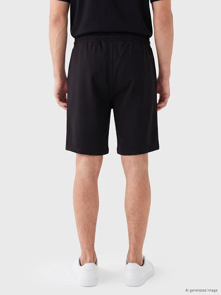 LCWAIKIKI Classic Siyah Regular Fit Erkek Şort - Resim 4