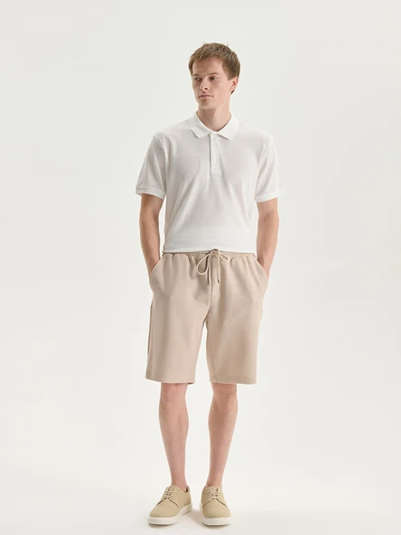 LCW Vision Bej Slim Fit Erkek Şort ürün görseli 1