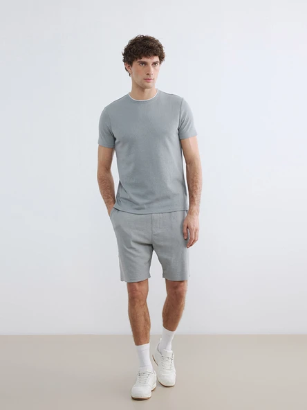 LCWAIKIKI Classic Gri Regular Fit Erkek Şort ürün görseli 1