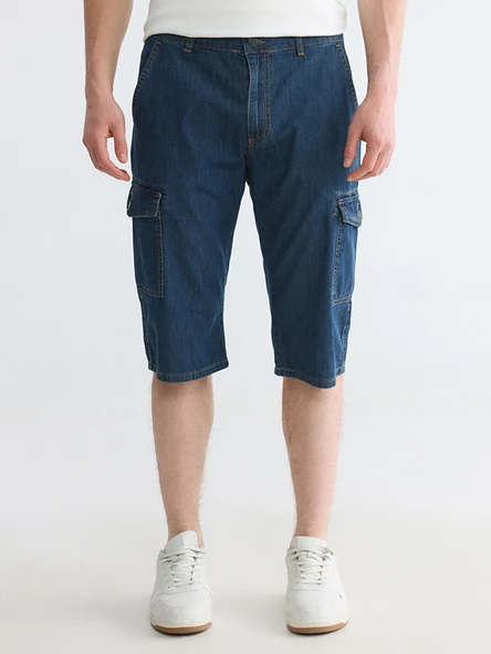 LCW Jeans İndigo Regular Fit Erkek Jean Şort - Resim 4