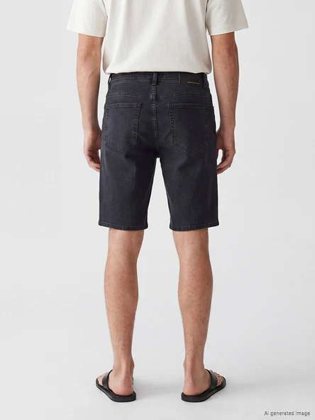 LCW Jeans İndigo Regular Fit Erkek Jean Şort - Resim 4