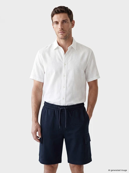 LCWAIKIKI Classic Lacivert Regular Fit Erkek Kargo Şort ürün görseli 1