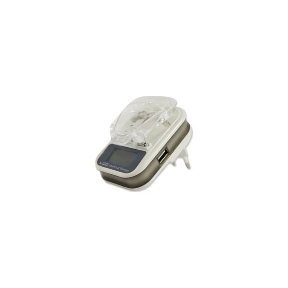 LCD Ekran USB Çıkışlı Universal Şarj - Resim 3