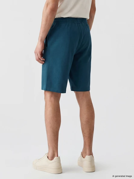 LCWAIKIKI Classic Petrol Regular Fit Erkek Şort - Resim 3