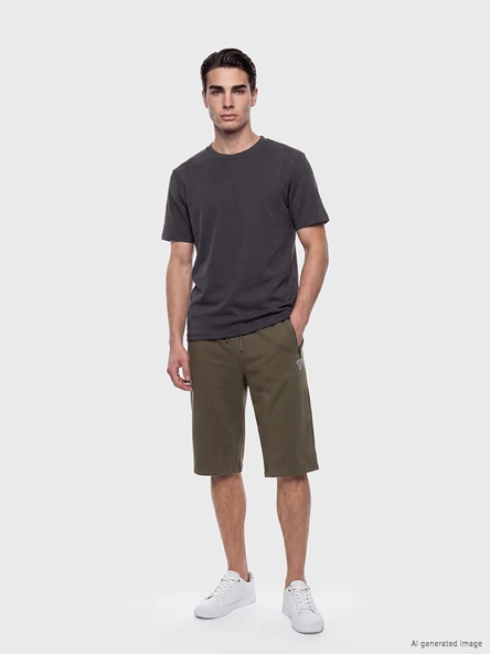 LCWAIKIKI Classic Haki Regular Fit Erkek Şort - Resim 2