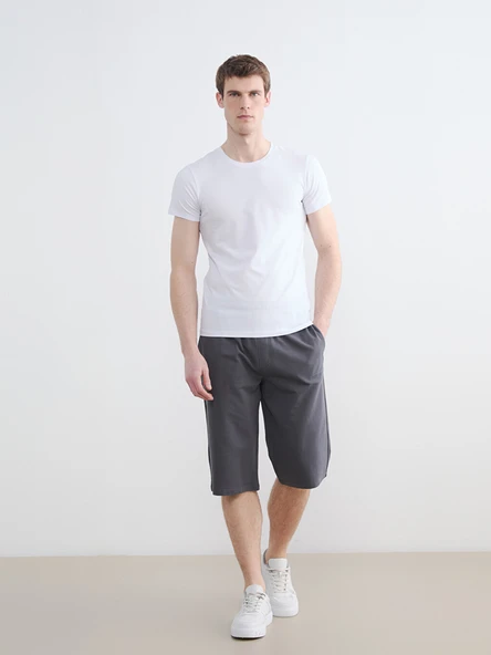 LCWAIKIKI Classic Gri Regular Fit Erkek Şort ürün görseli 1