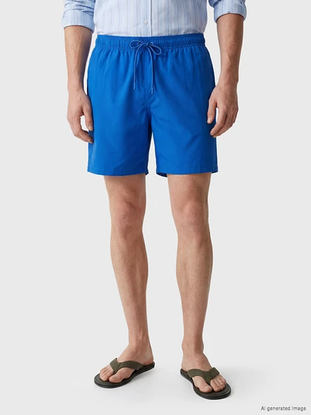 LCW SWIMWEAR Mavi Kısa Boy Basic Erkek Deniz Şortu - Resim 2