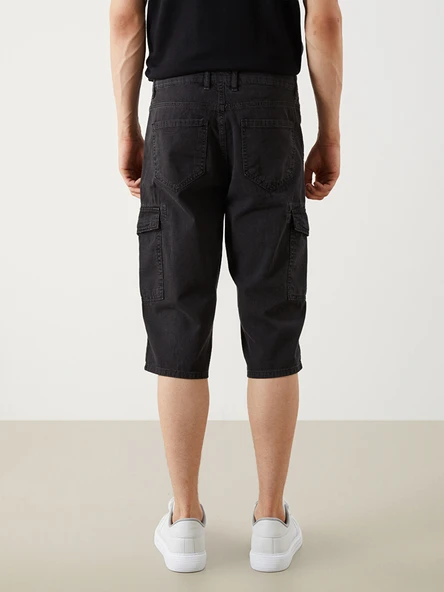 LCW Jeans Gri Erkek Kargo Jean Şort - Resim 4