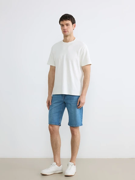 LCW Jeans İndigo Regular Fit Erkek Jean Şort ürün görseli 1