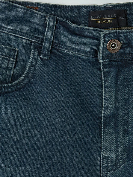 LCW Jeans İndigo Regular Fit Erkek Jean Şort - Resim 7