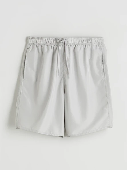 LCW SWIMWEAR Gri Kısa Boy Basic Erkek Deniz Şortu - Resim 5