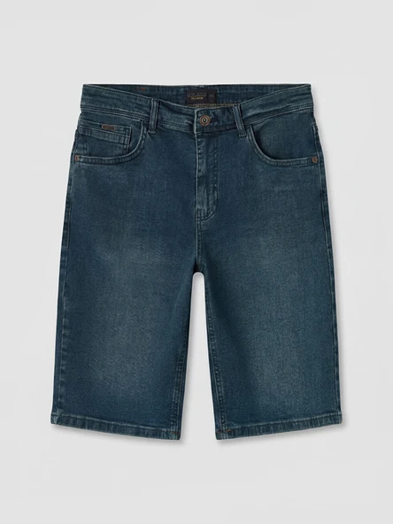 LCW Jeans İndigo Regular Fit Erkek Jean Şort - Resim 5