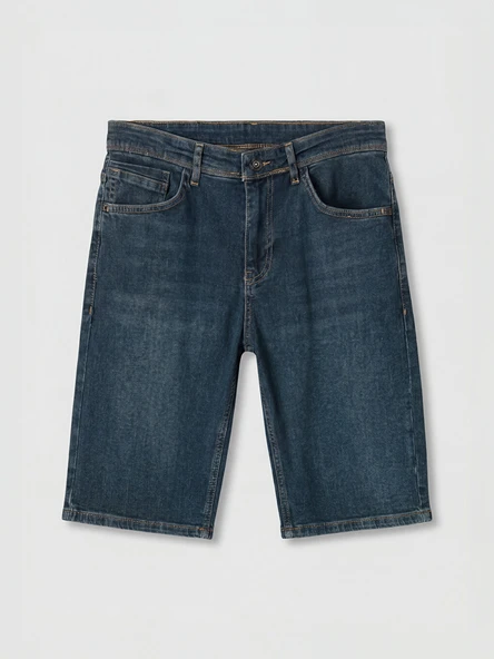LCW Jeans Yeşil Regular Fit Erkek Jean Şort - Resim 7