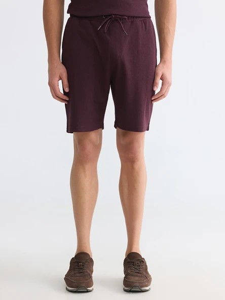 LCWAIKIKI Classic Mürdüm Regular Fit Erkek Şort - Resim 2