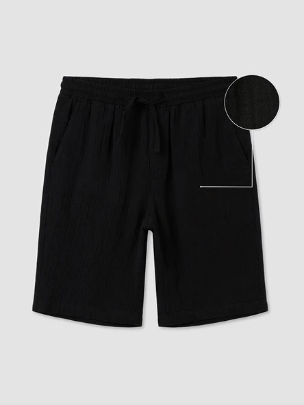 LCW Vision Siyah Regular Fit Erkek Şort - Resim 5