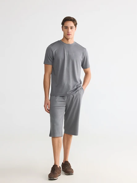 LCWAIKIKI Classic Gri Regular Fit Erkek Şort ürün görseli 1